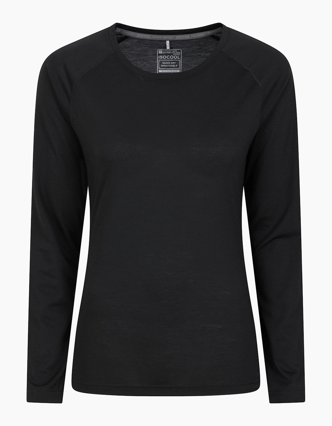 Mountain Warehouse Women's Black / Quick Dry Long-Sleeved Top - Size: 12