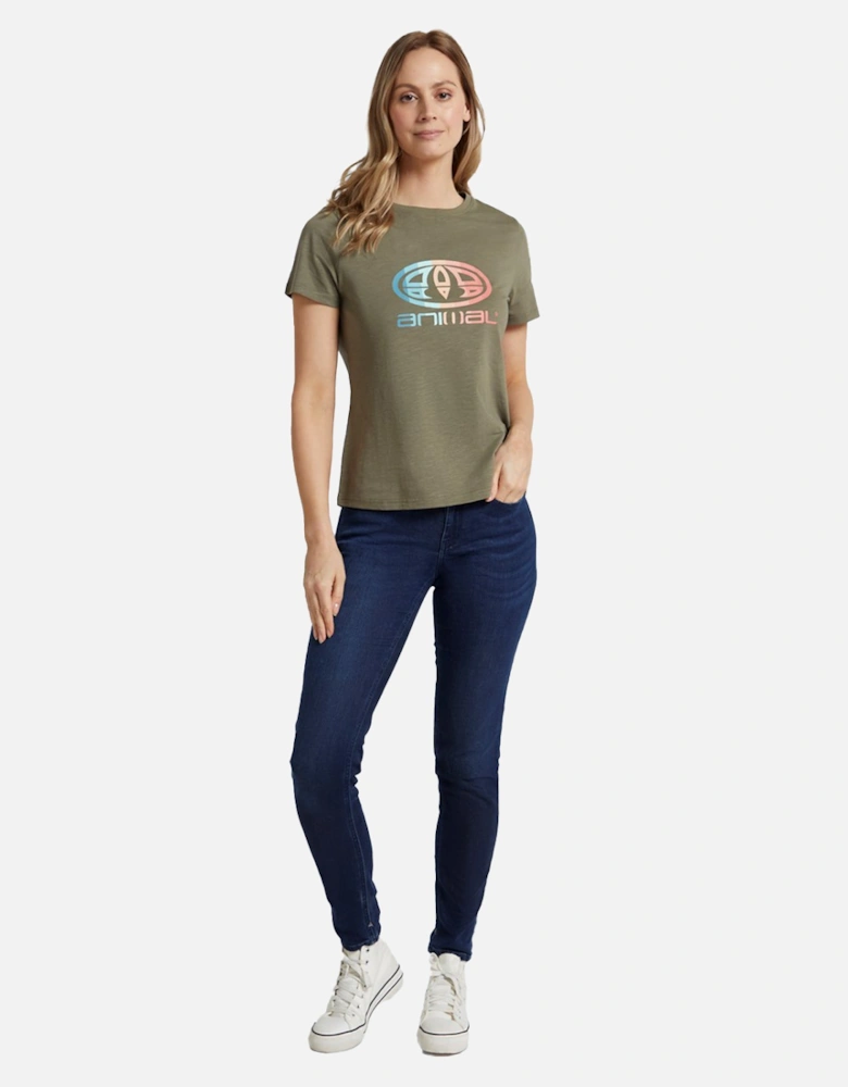 Womens/Ladies Carina Graphic Print Organic Logo T-Shirt