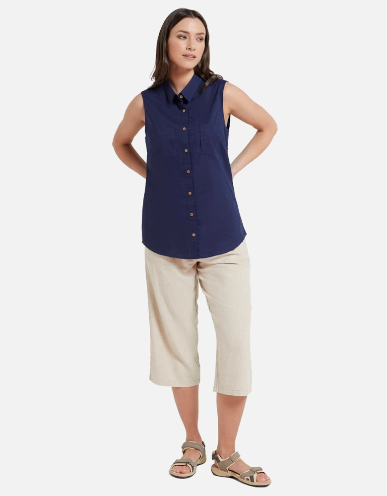 Womens/Ladies Coconut Sleeveless Shirt