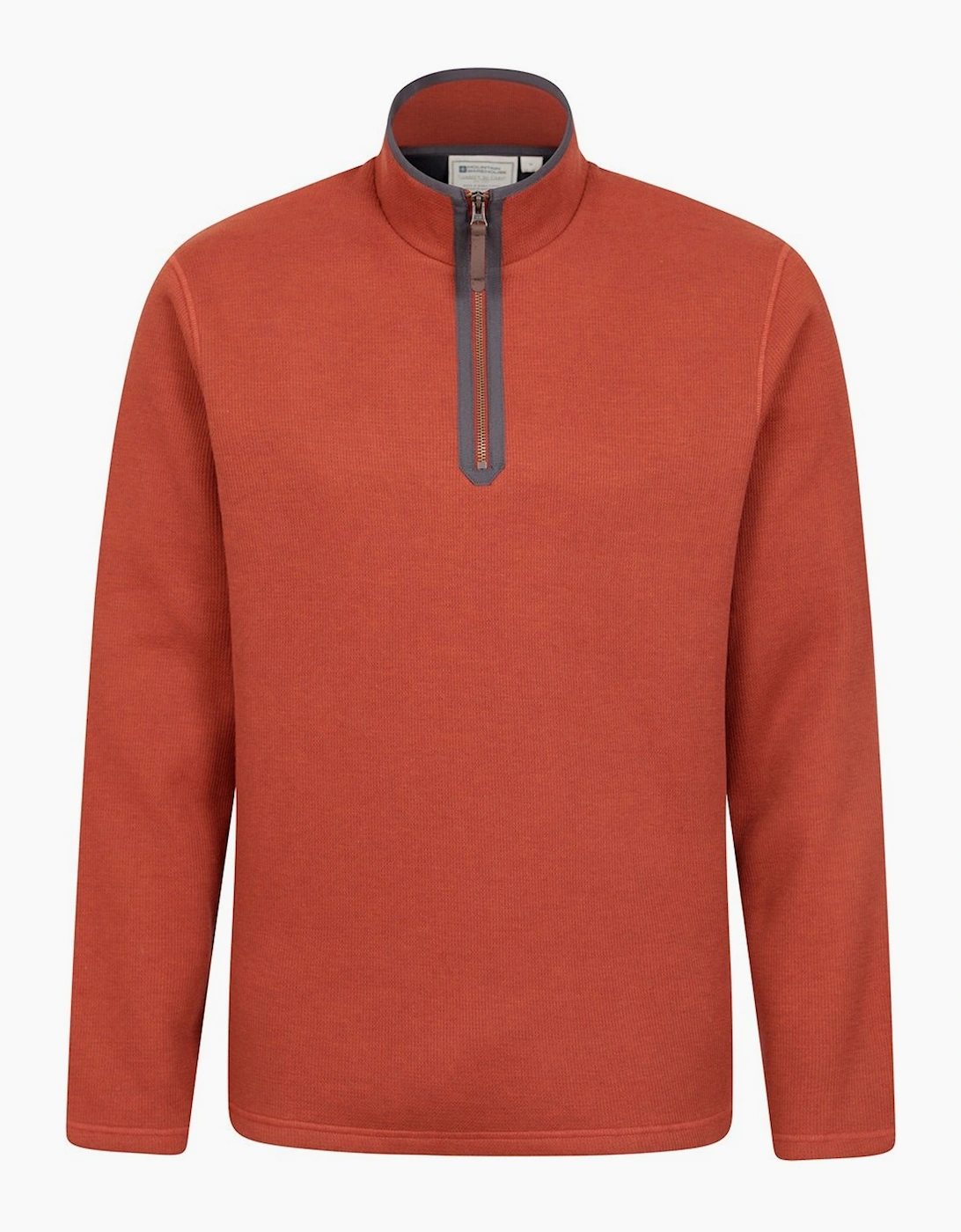 Mountain Warehouse Men's Red/Orange/Brown Beta Contrast Zip Top - Size: Xs