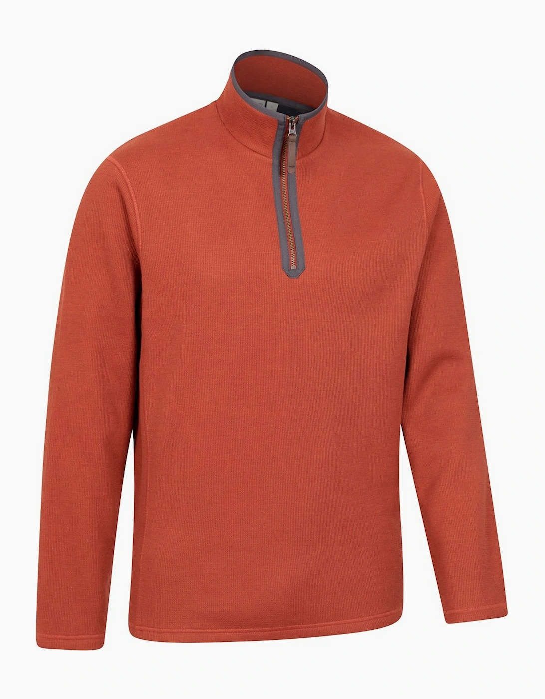 Mountain Warehouse Men's Red/Orange/Brown Beta Contrast Zip Top - Size Xxl