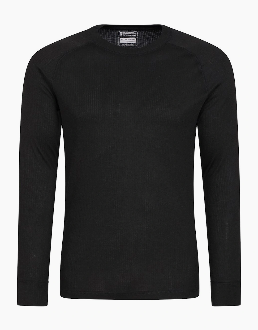 Mountain Warehouse Men's Black Talus Round Neck Long-Sleeved Thermal Top - Size: 48