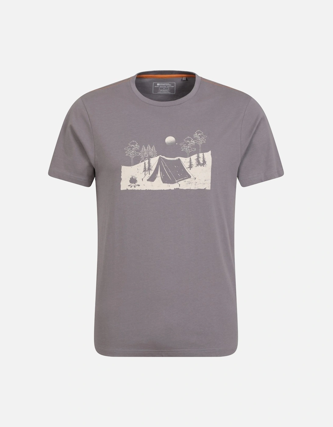 Mens Camping Sketch Organic T-Shirt, 5 of 4