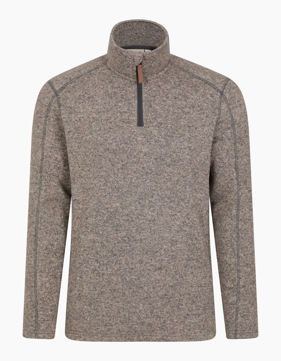 Mountain Warehouse Men's Cream Idris Ii Half Zip Fleece Top - Size: Xxs