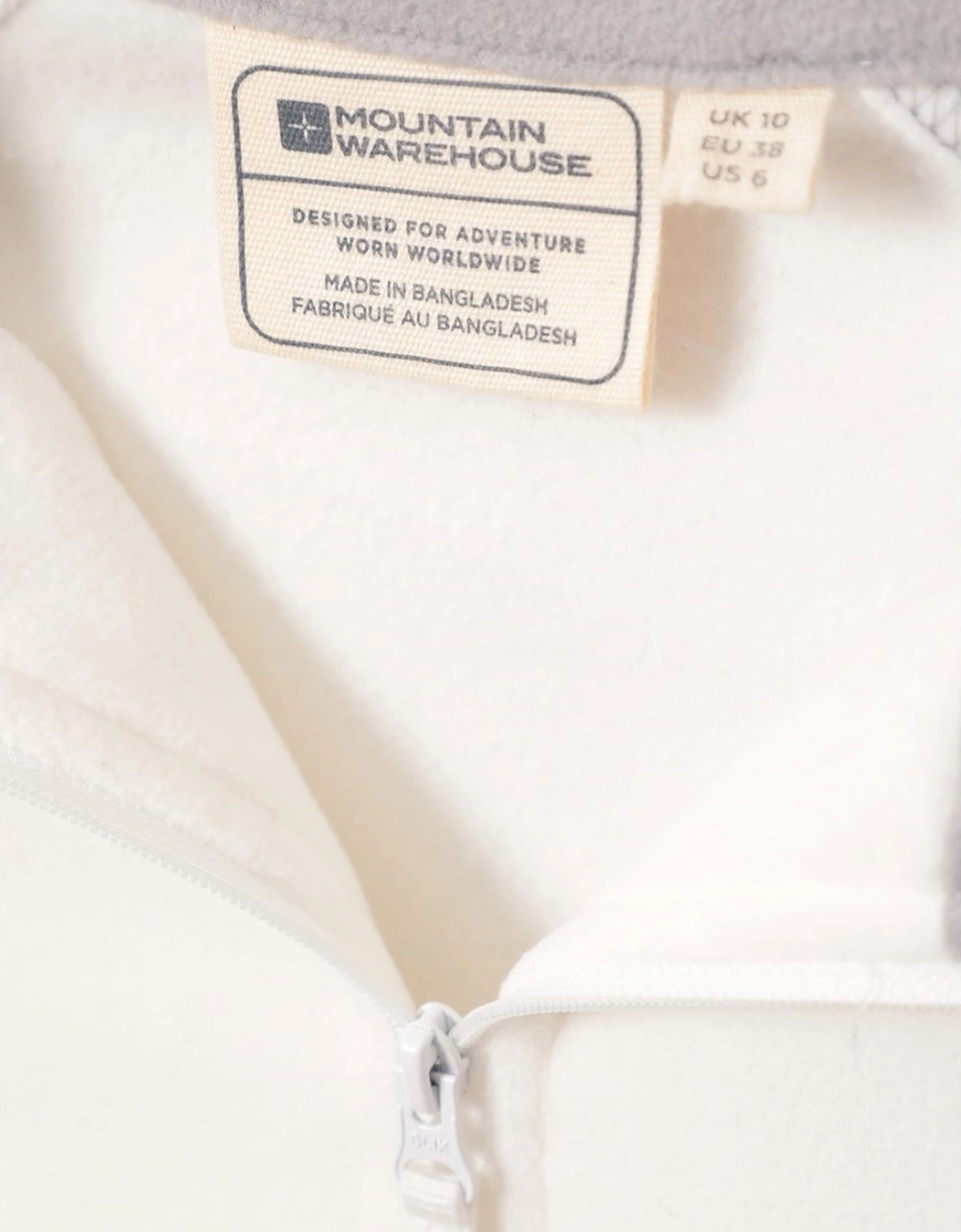 Mountain Warehouse - Women's - Half Zip Fleece Top - Size 16 - Cream - Image 2