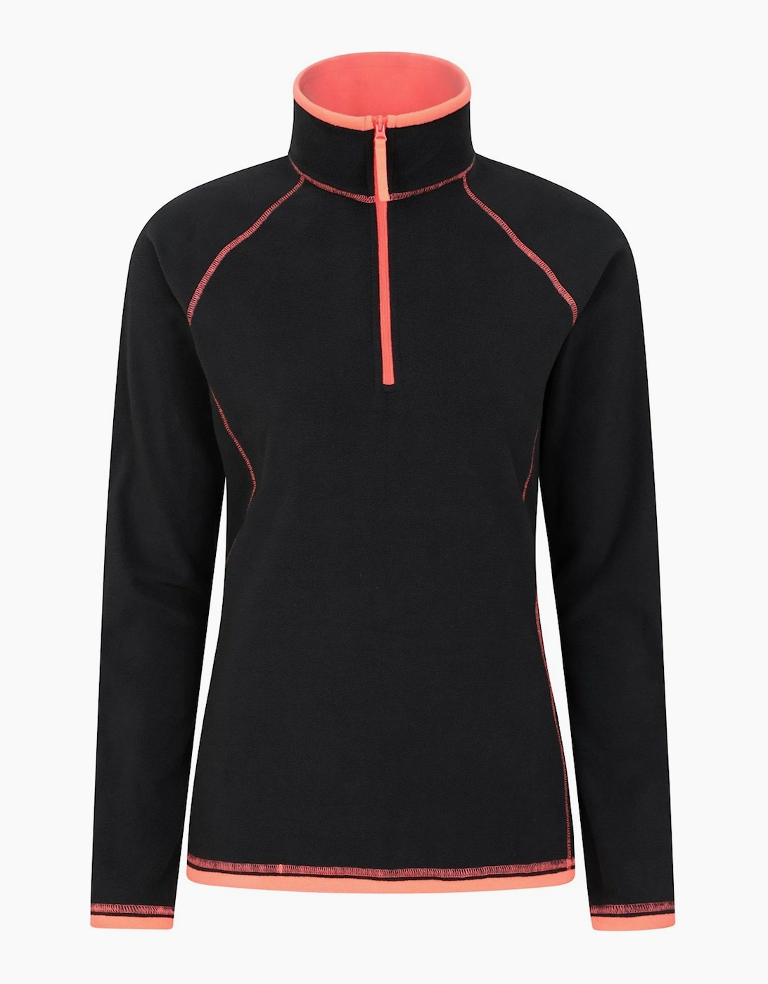 Mountain Warehouse Women's Black / Montana Half Zip Fleece Top - Size: 22