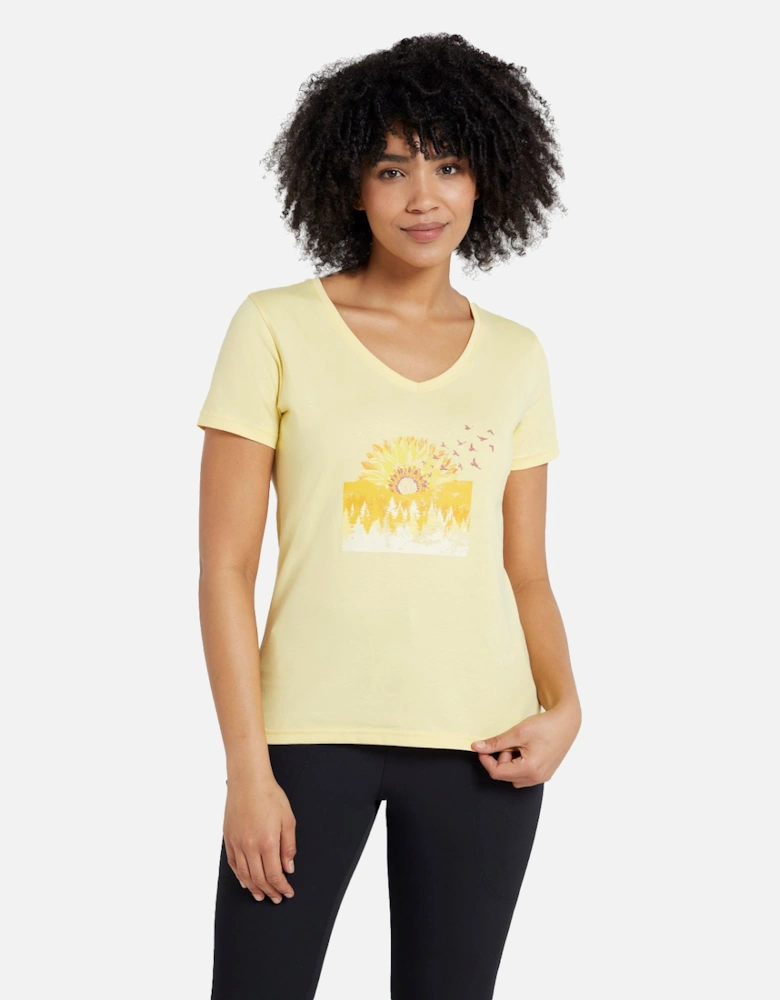 Womens/Ladies Sunflower T-Shirt