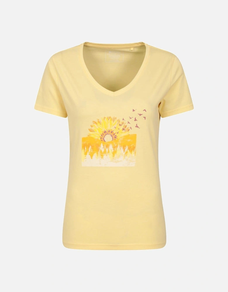 Womens/Ladies Sunflower T-Shirt