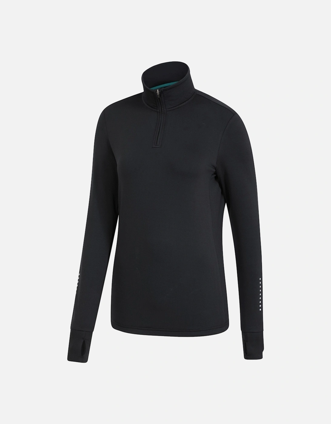 Womens/Ladies Half Zip Long-Sleeved Running Midlayer