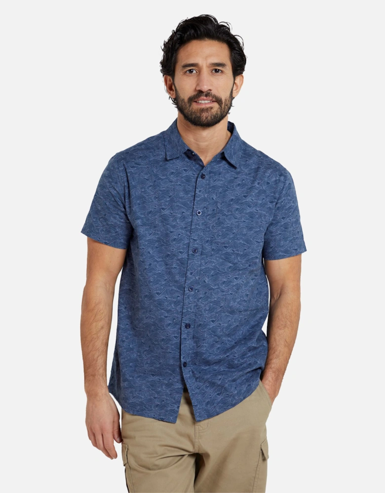 Mens Wave Short-Sleeved Shirt