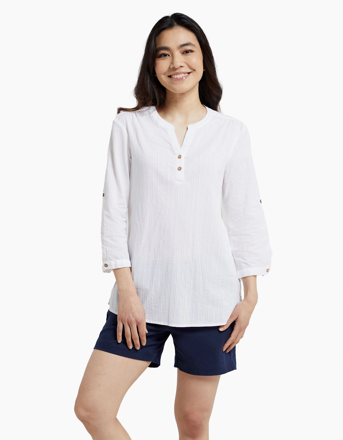 Mountain Warehouse Women's Mountain Warehouse Womens/Ladies Petra Relaxed Fit 3/4 Sleeve Shirt - White