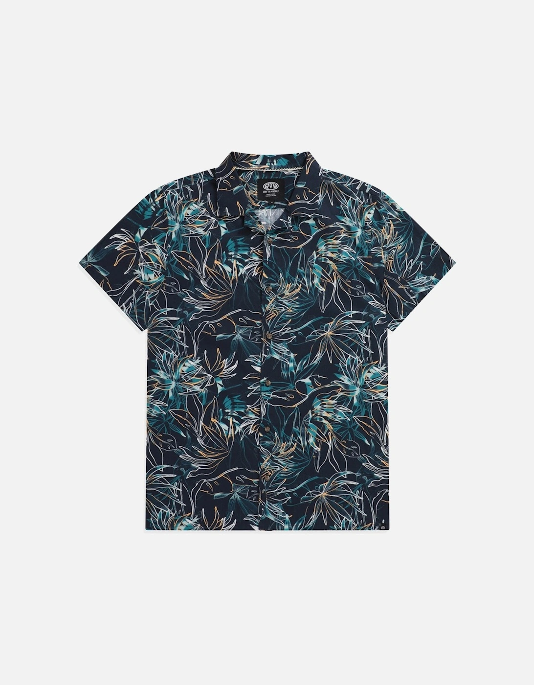 Mens Will Tropical Leaves Organic Shirt, 6 of 5