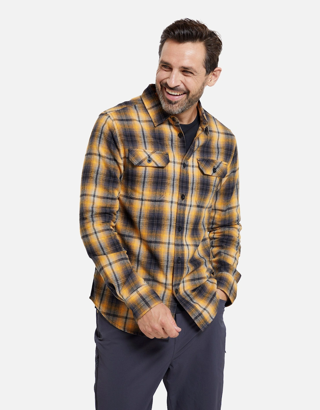 Mens Trace Flannel Long-Sleeved Shirt