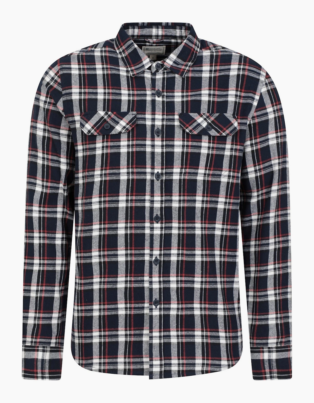 Mountain Warehouse Men's Blue Trace Flannel Long-Sleeved Shirt - : Regular/36 S