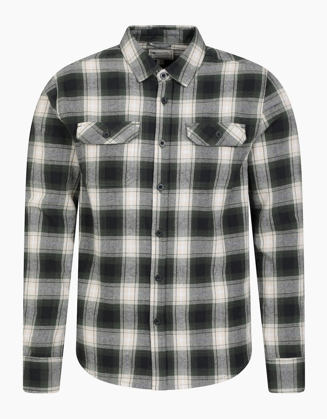 Mountain Warehouse Men's Green Trace Flannel Long-Sleeved Shirt - : Regular/36 S