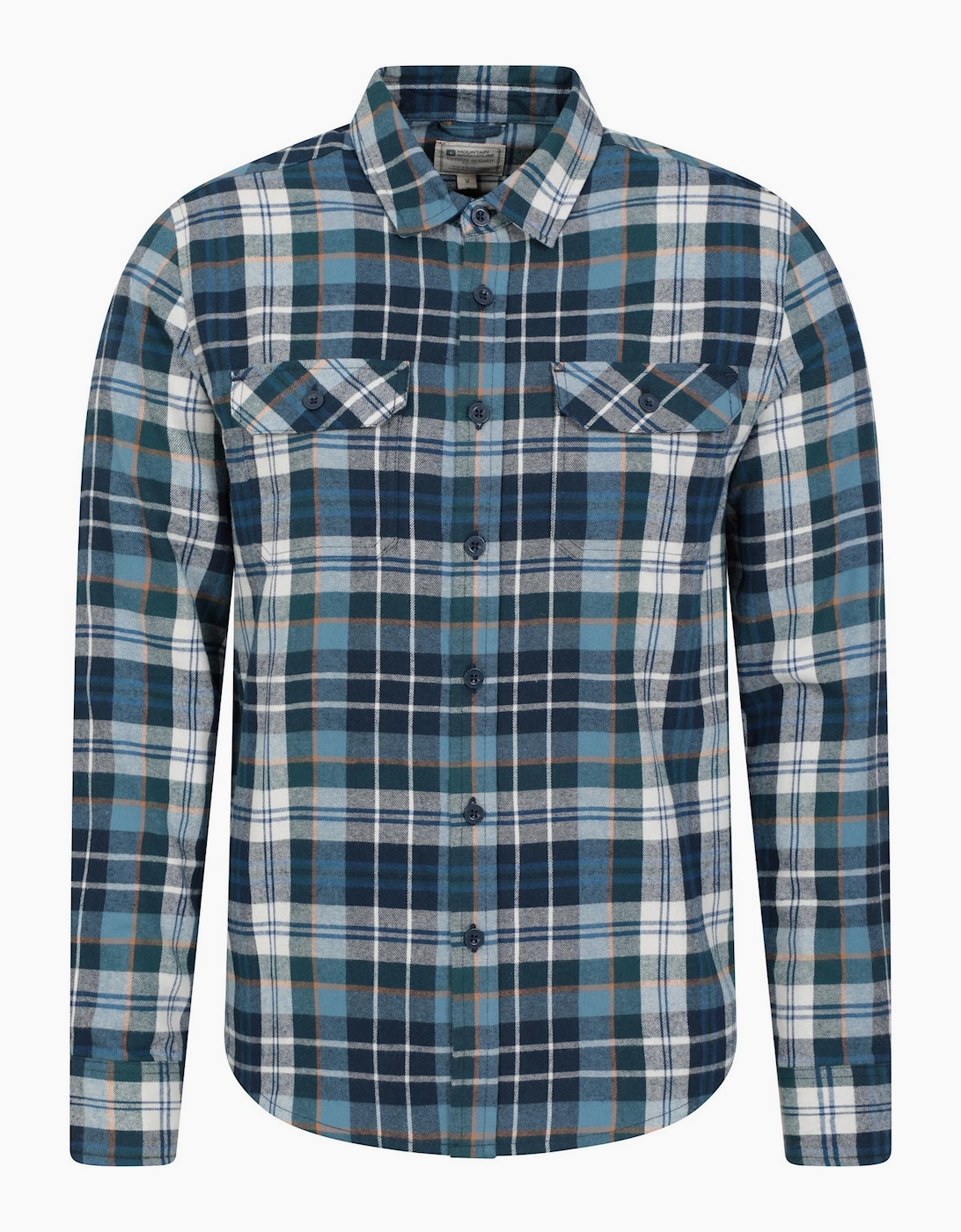 Mountain Warehouse Men's Blue Trace Flannel Long-Sleeved Shirt - : 38/Regular M