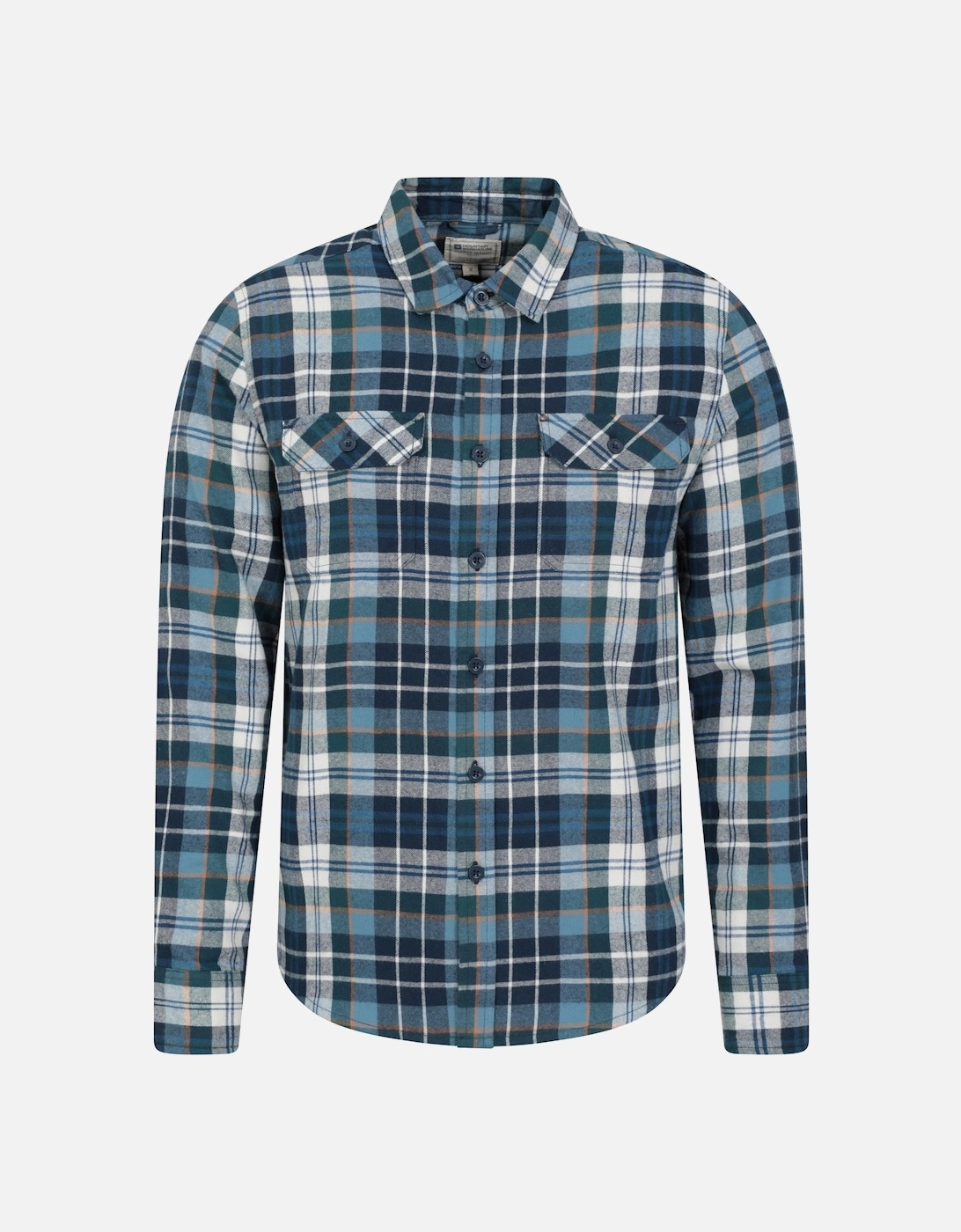 Mens Trace Flannel Long-Sleeved Shirt, 6 of 5