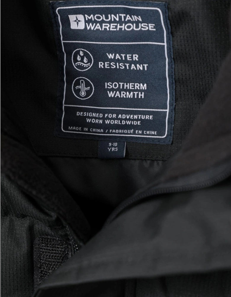 Childrens/Kids Water Resistant Longline Padded Jacket