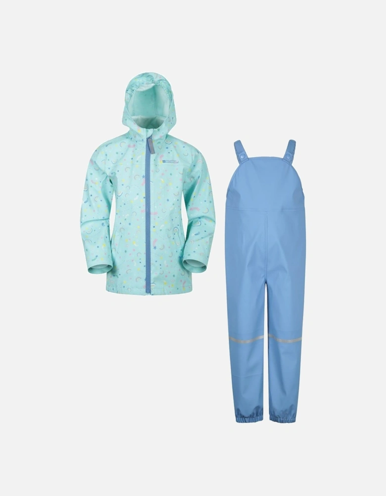 Childrens/Kids Raindrop Waterproof Jacket And Trousers Set