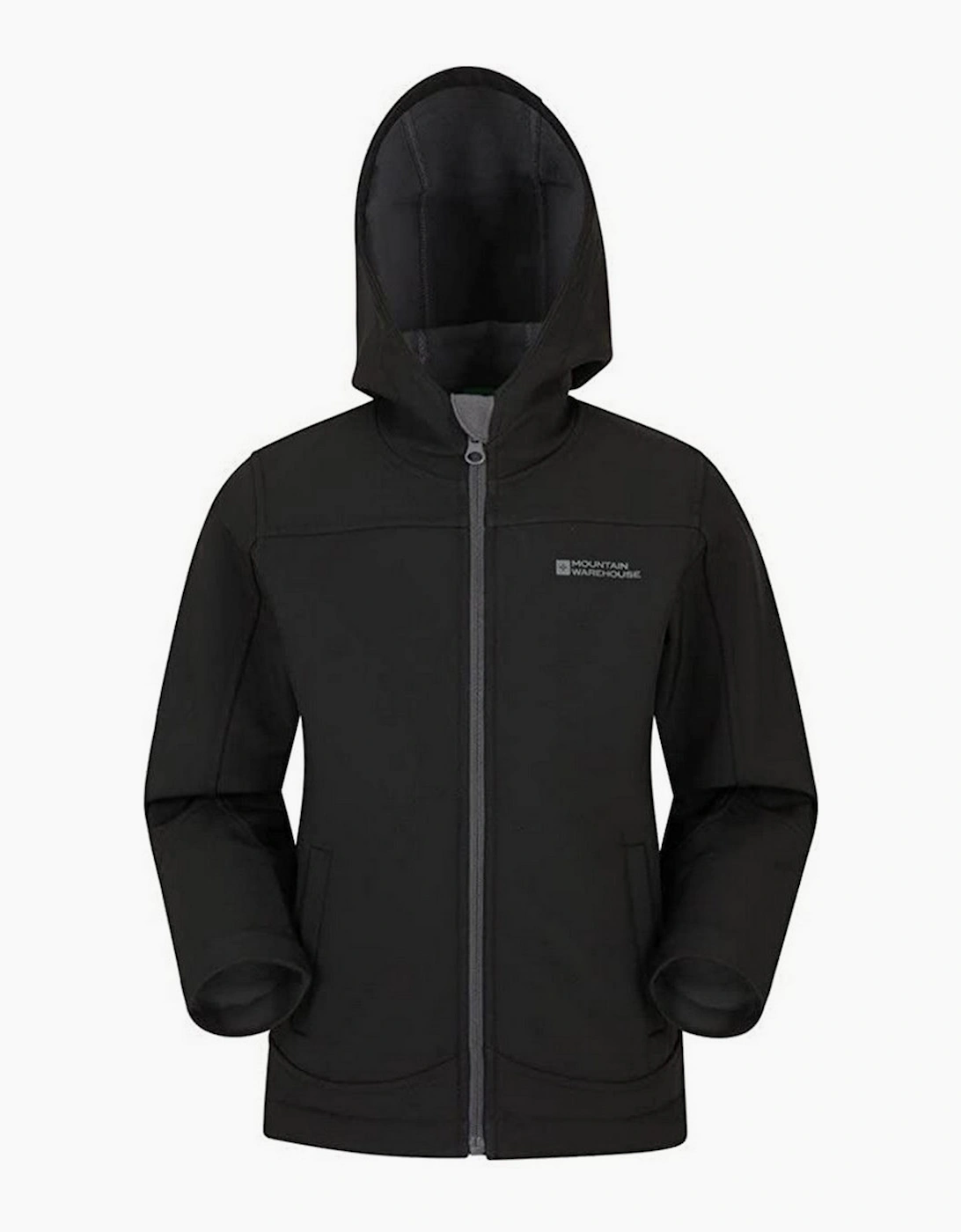 Mountain Warehouse Unisex Black Childrens/ Exodus Water Resistant Soft Shell Jacket - Size: 13 Years Kids