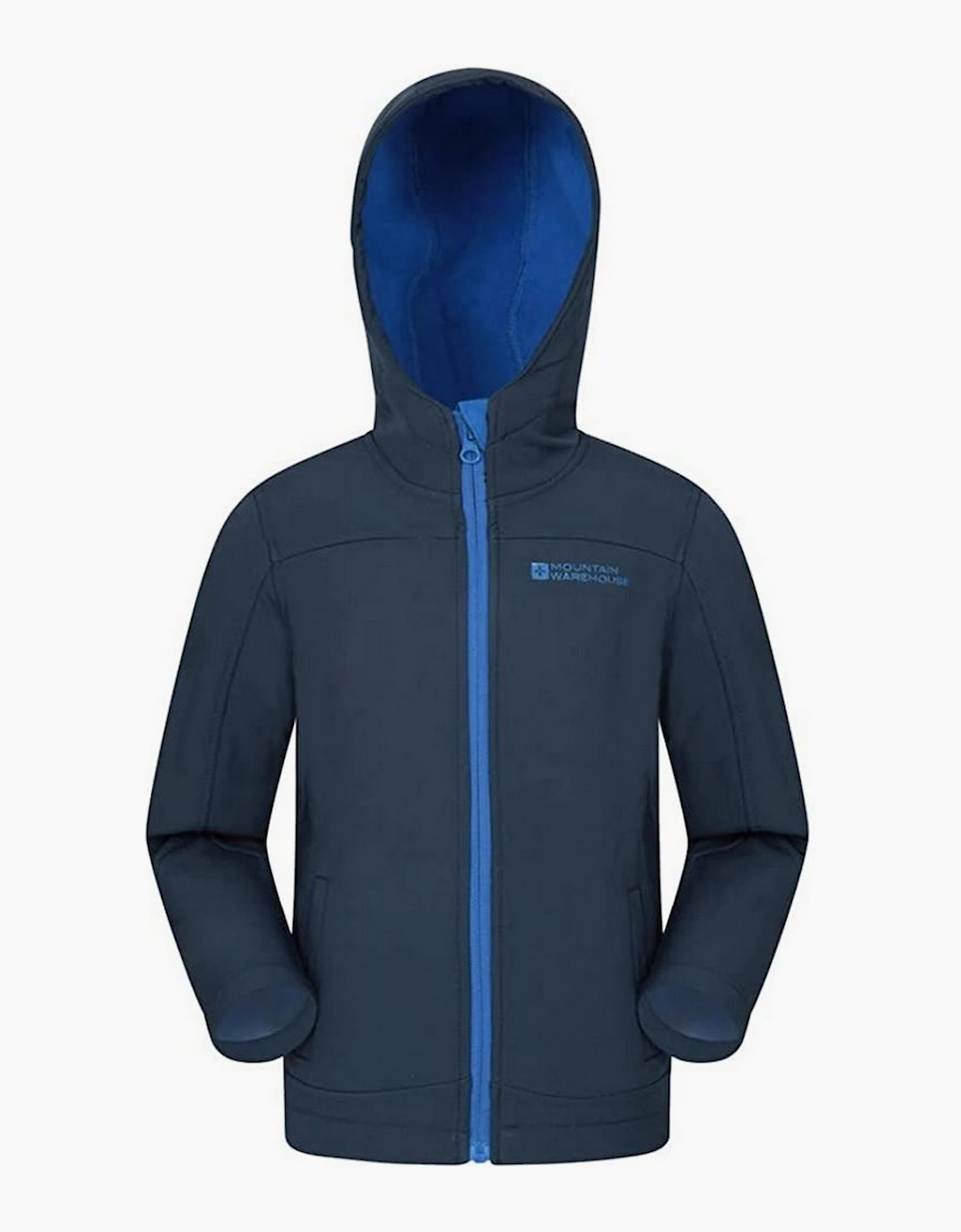 Mountain Warehouse Unisex Navy Childrens/ Exodus Water Resistant Soft Shell Jacket - Size: 9 Years/10 Years Kids