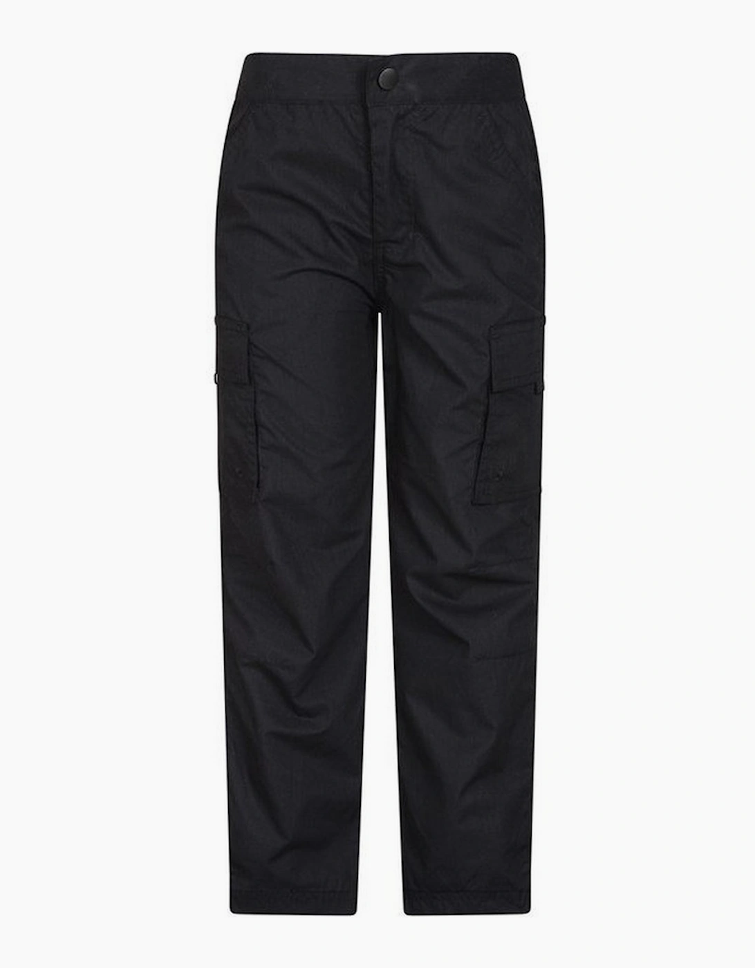 Mountain Warehouse Girls Black Childrens/ Lightweight Cargo Trousers - Size: 3 Years/4 Years Kids