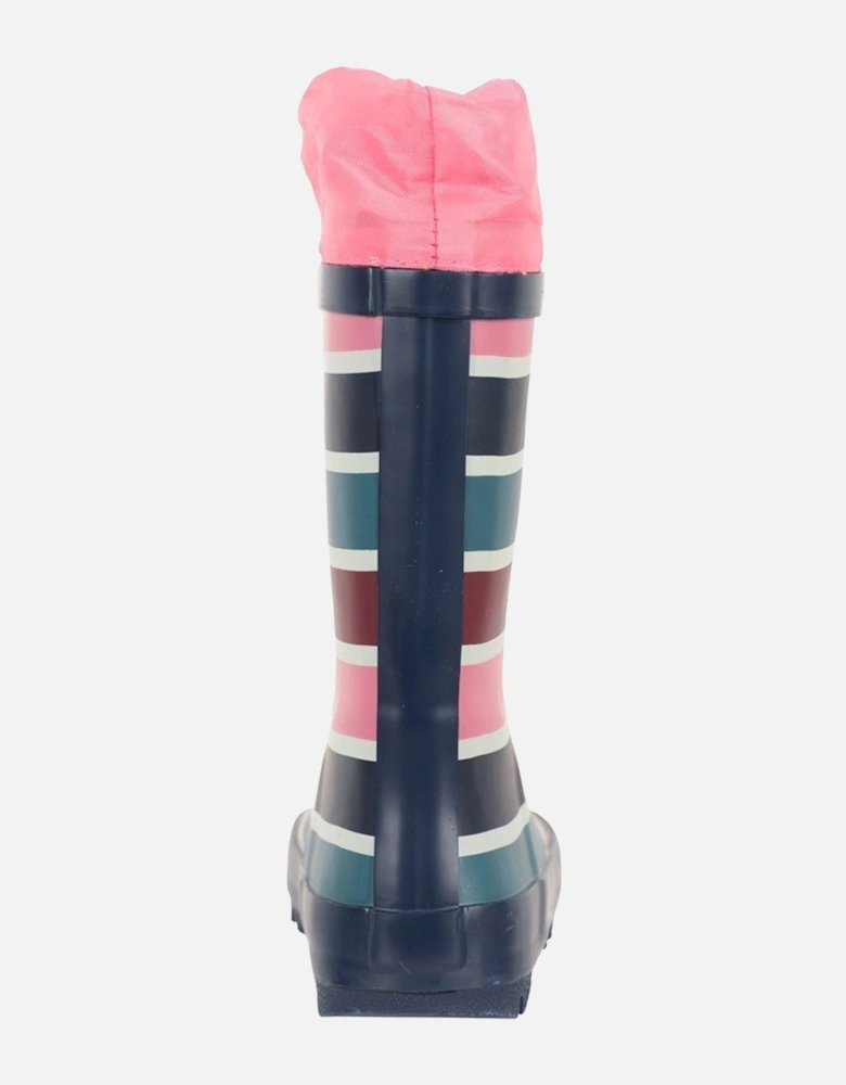 Childrens/Kids Rainbow Striped Wellington Boots