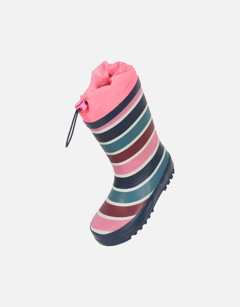 Childrens/Kids Rainbow Striped Wellington Boots