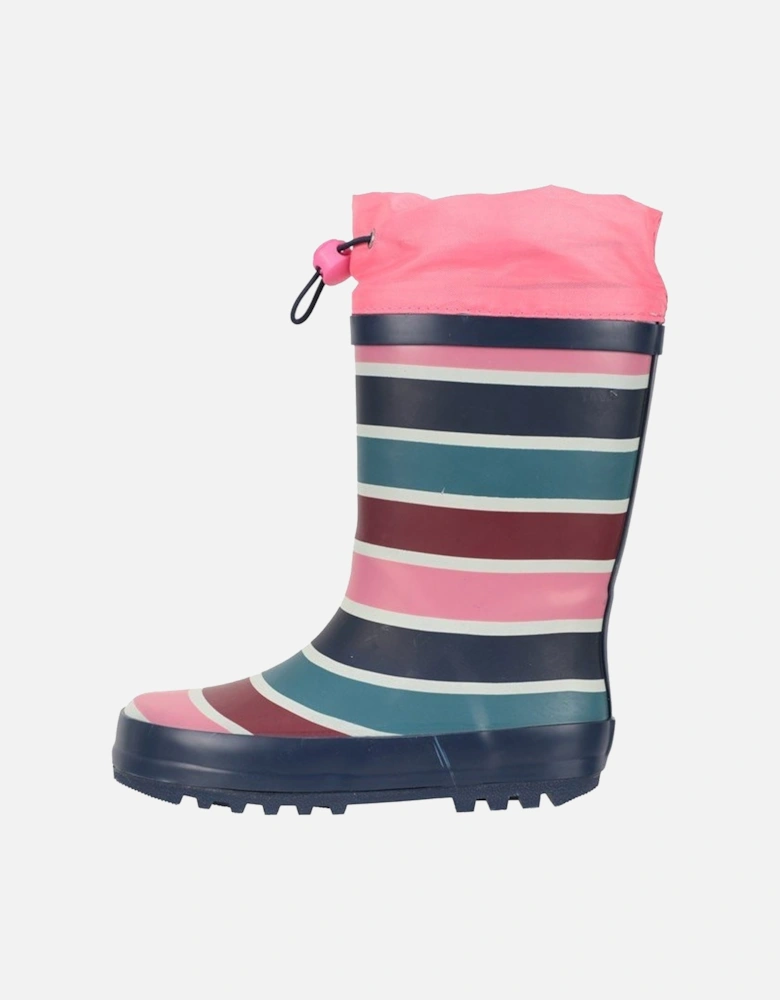 Childrens/Kids Rainbow Striped Wellington Boots