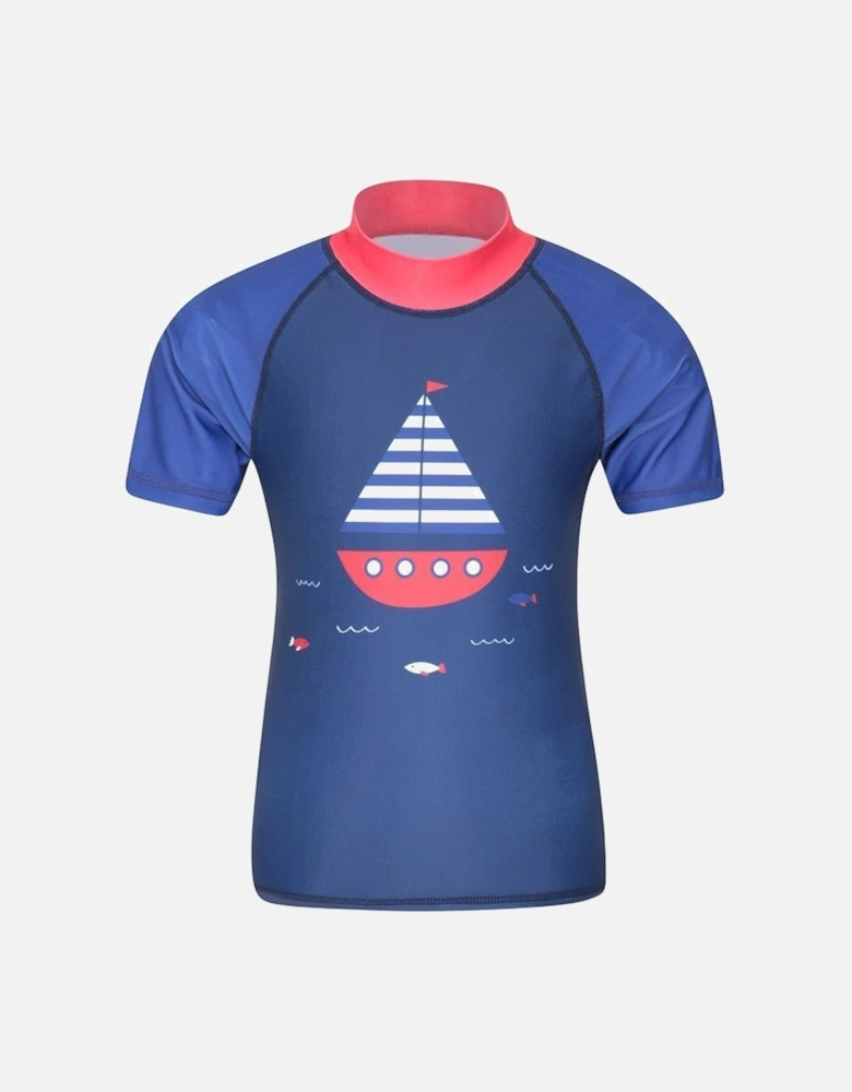 Childrens/Kids Short-Sleeved Rash Guard