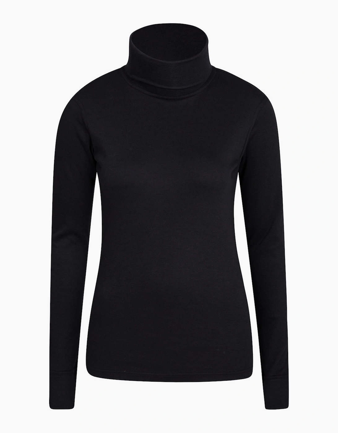 Mountain Warehouse Women's Mountain Warehouse Womens/Ladies Meribel Cotton Roll Neck Long-Sleeved Top - Black