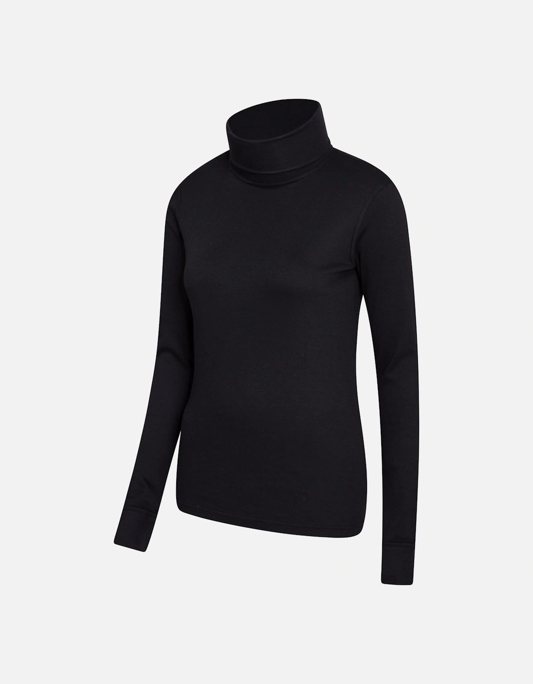 Womens/Ladies Meribel Cotton Roll Neck Long-Sleeved Top