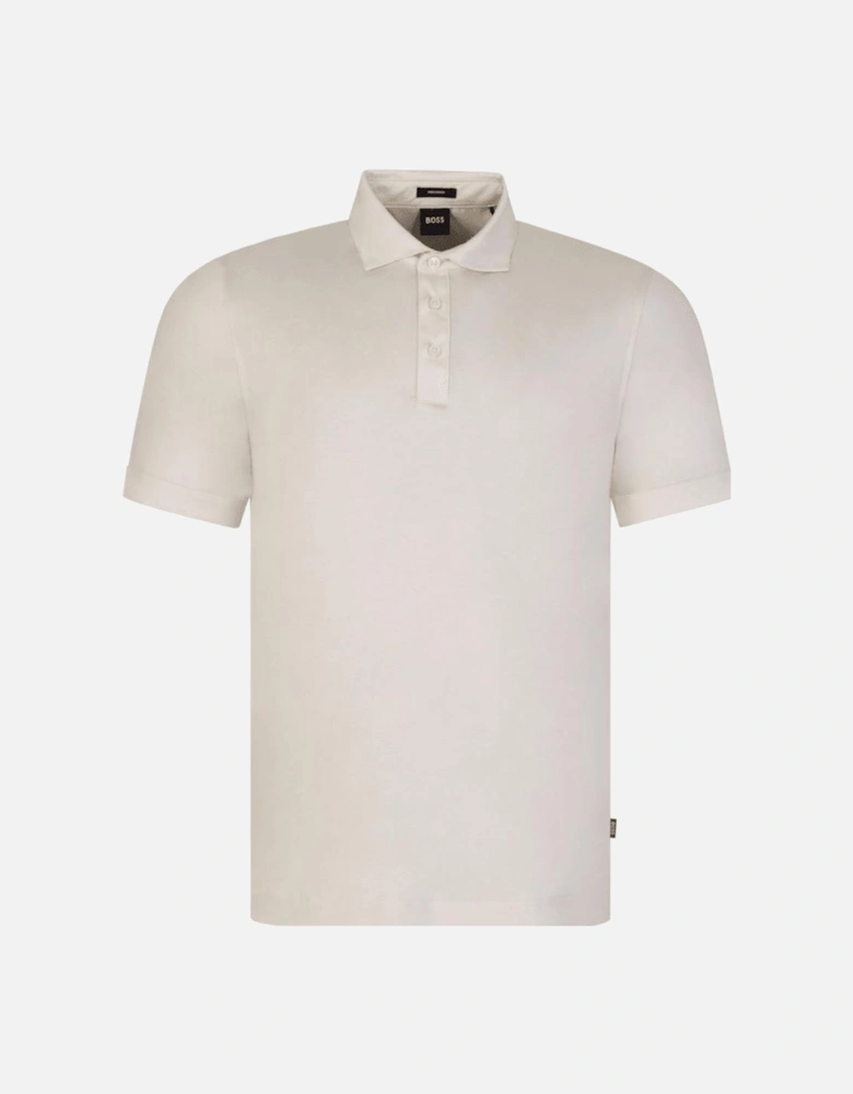 Press 53 Mercerized Cotton Cream Polo Shirt