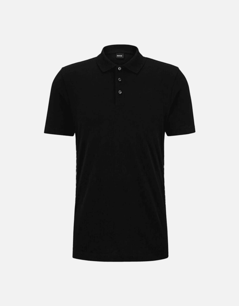 Parlay 184 Pique Cotton Black Polo Shirt