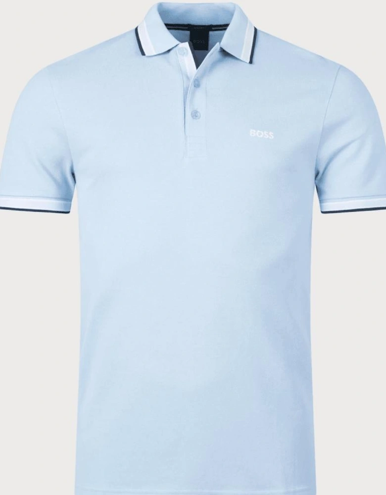 Paddy Collar Design Sky Blue Polo Shirt