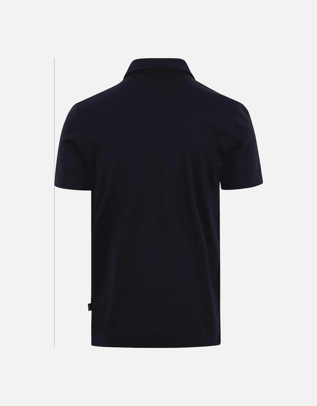 Palosh Cotton Rubberised Logo Navy Polo Shirt