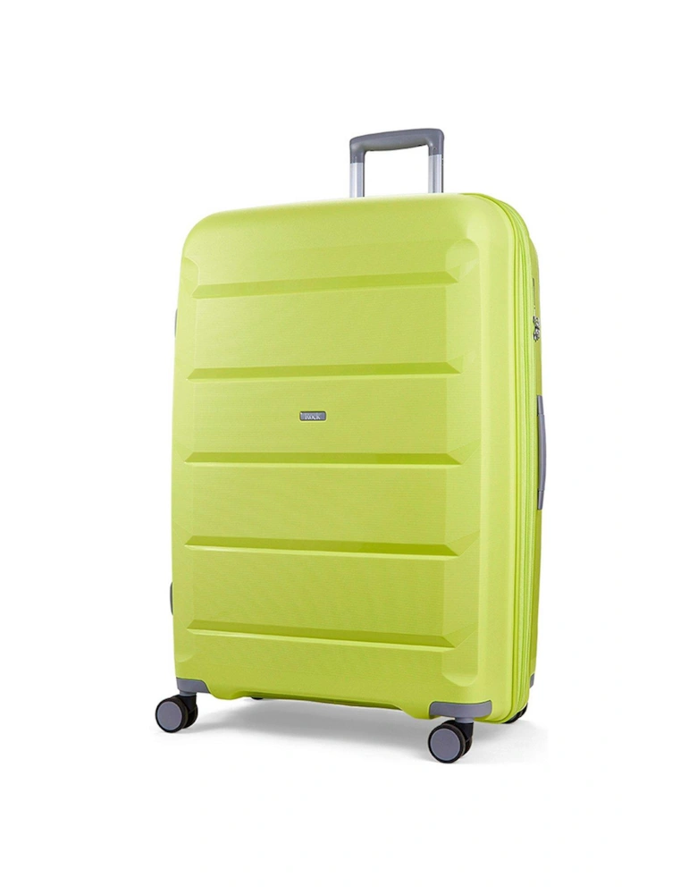 Tulum Hardshell 8-wheel spinner Large Suitcase -Lime/Grey