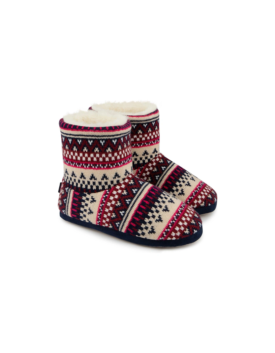 Fair Isle Knit Boot Slippers - Multi, 2 of 1