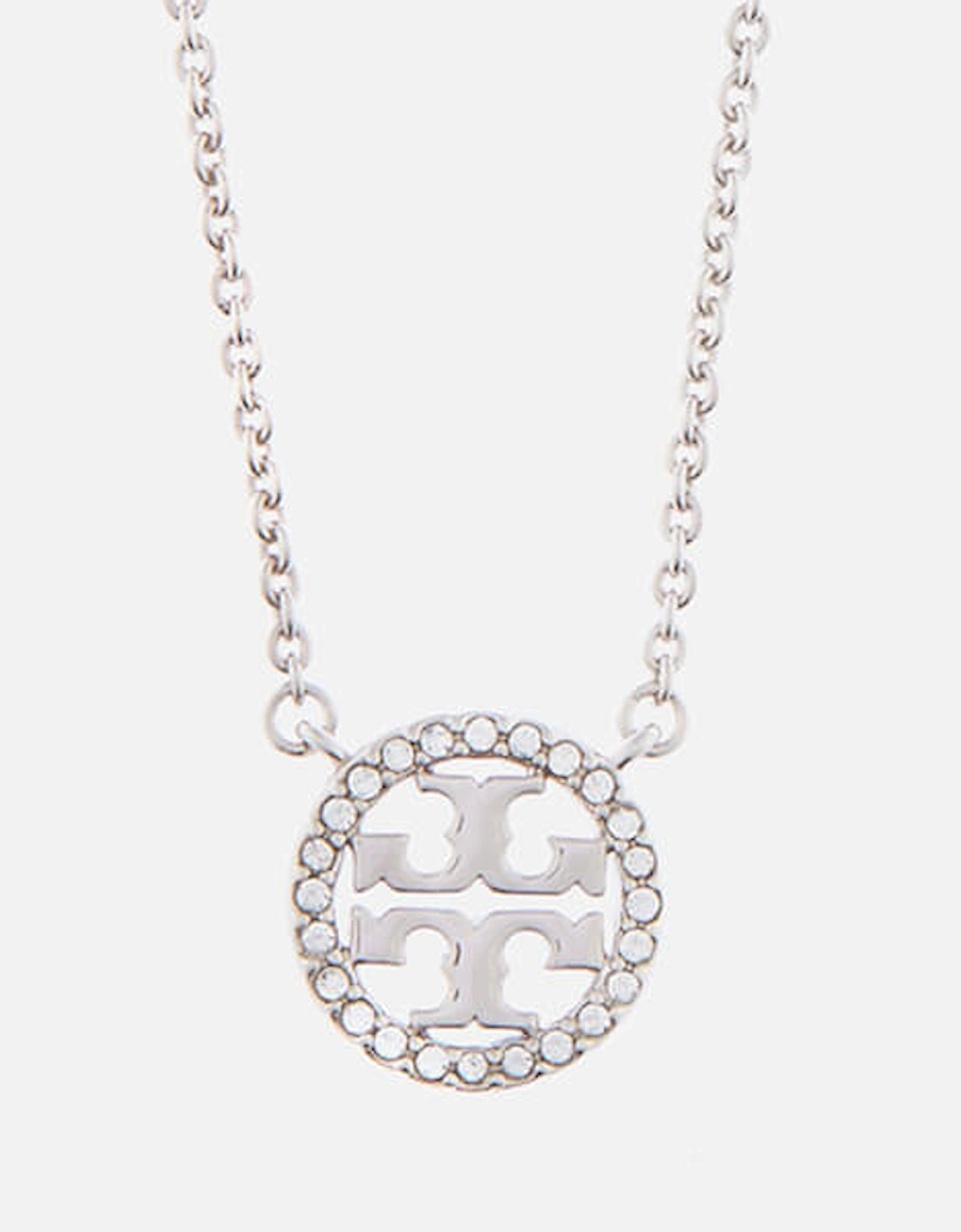 Women's Crystal Logo Delicate Necklace - Tory Silver, 2 of 1