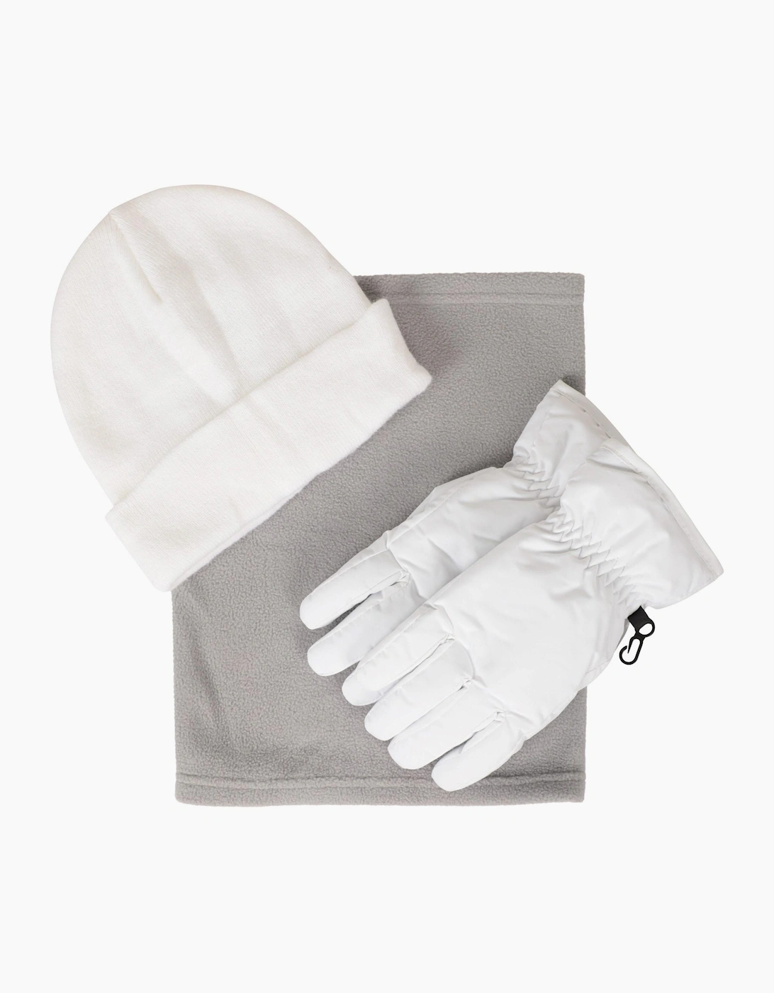 Women's Mountain Warehouse Womens/Ladies Snow Accessories Set - Cream - Size: M