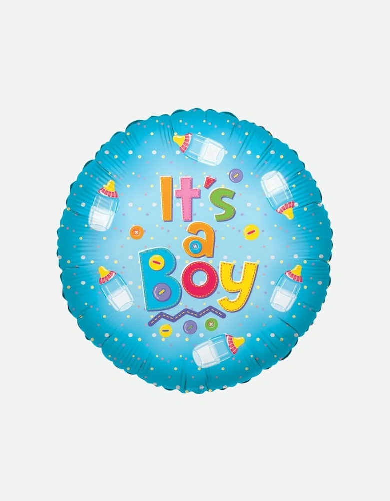 Its A Boy Round Foil Balloon