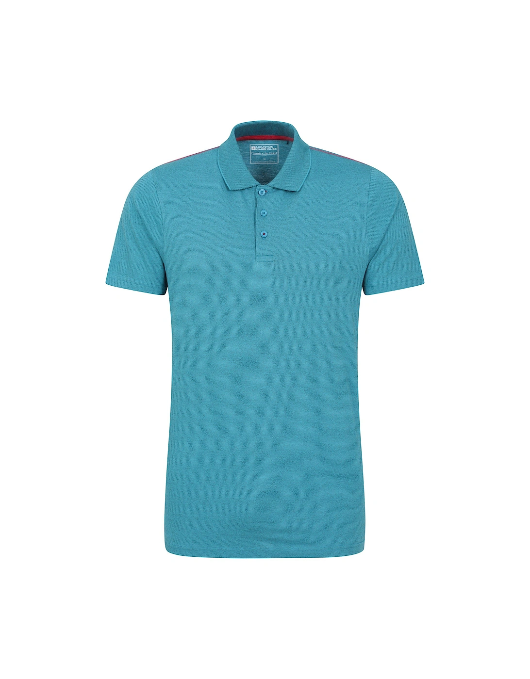 Mens Cordyline Textured Polo Shirt, 5 of 4