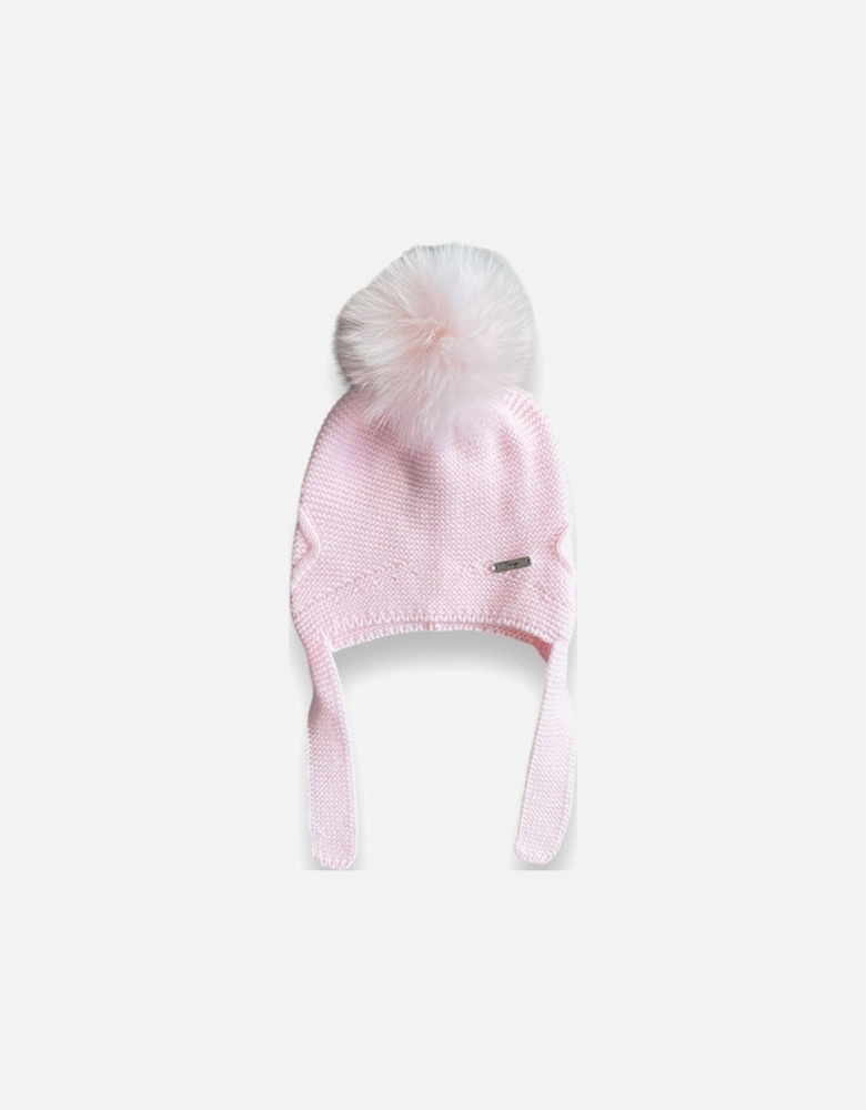 Pink Fur Tie Hat