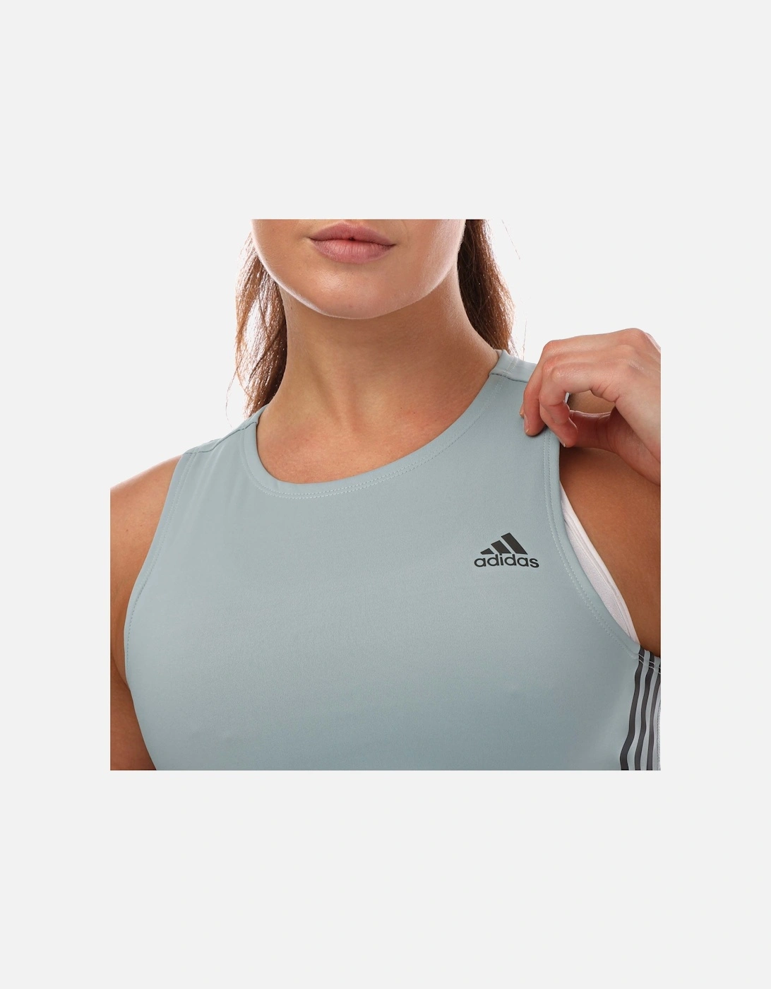 Womens Run Icons 3-Stripes Cooler Running Crop Top