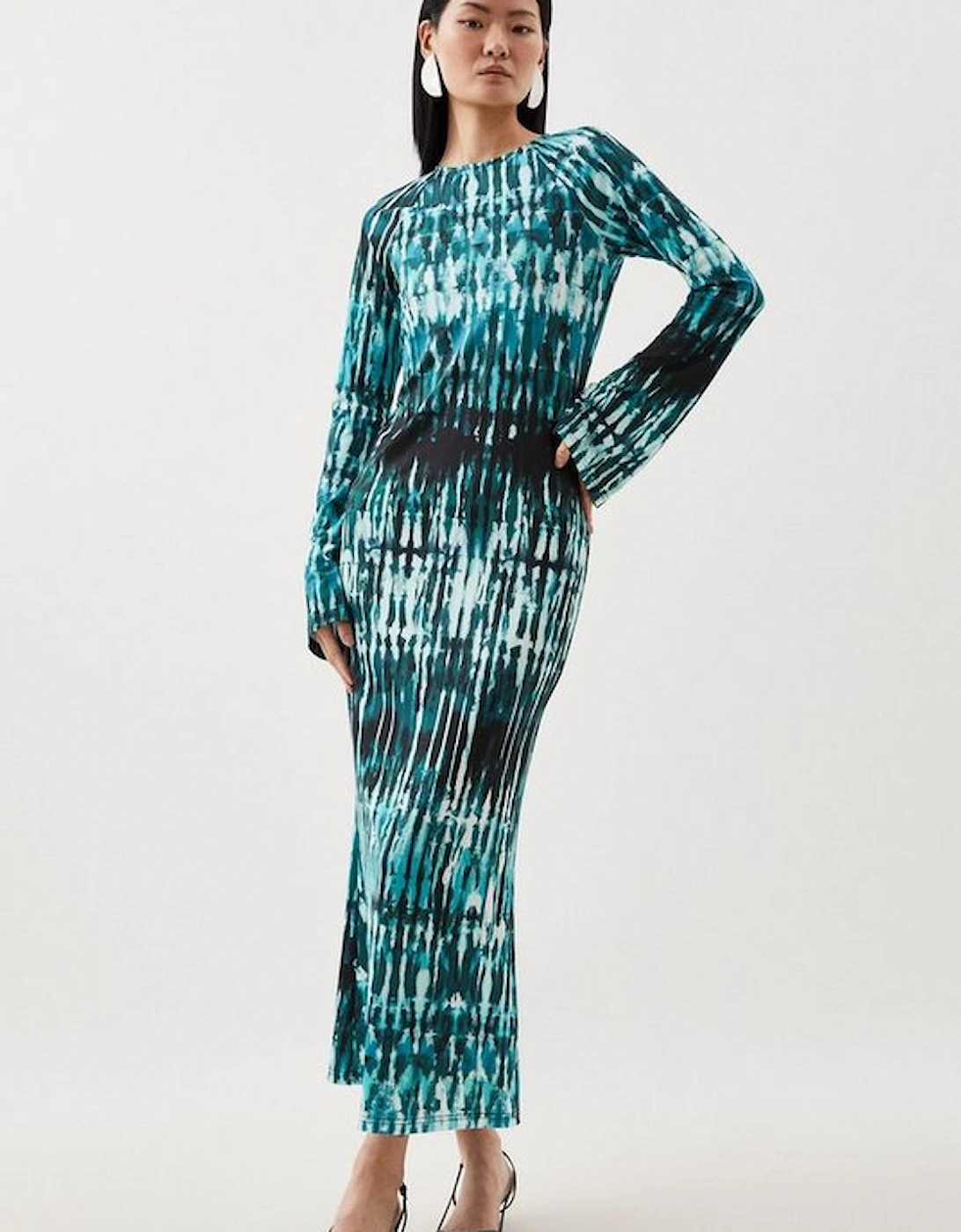 Abstract Print Jersey Maxi Dress, 5 of 4