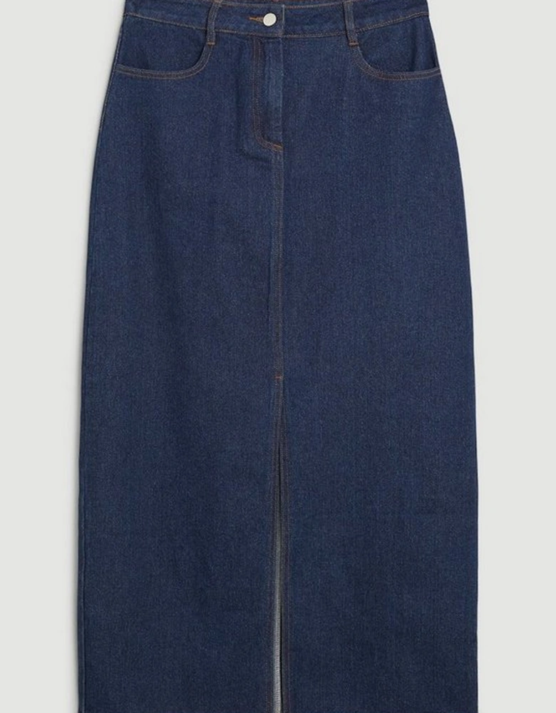 Petite Denim Maxi Skirt