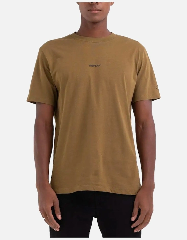 Plain Crew Neck T Shirt Khaki