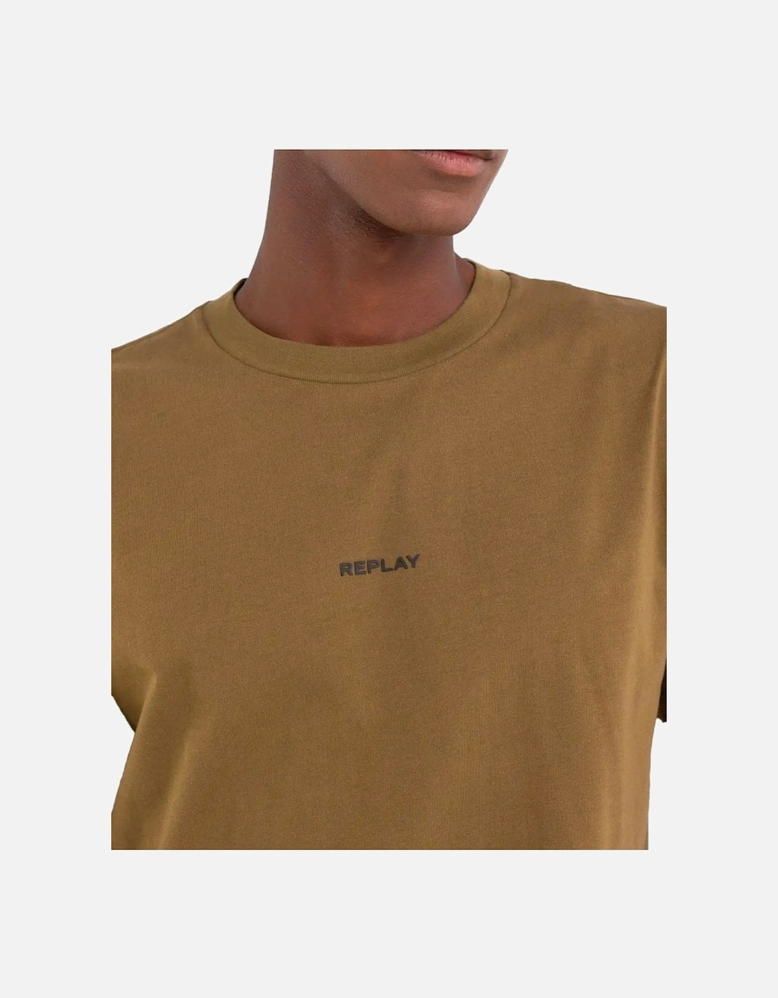 Plain Crew Neck T Shirt Khaki