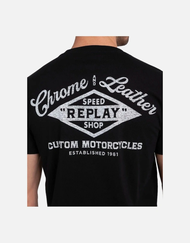 Speed Shop T Shirt With Back Print Black