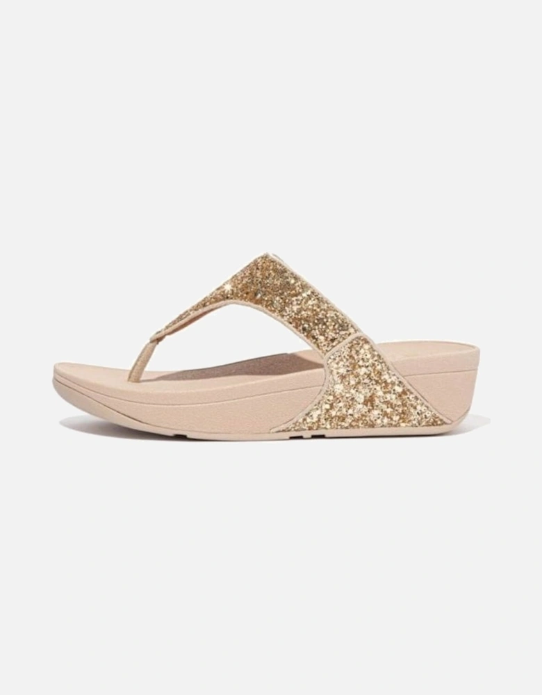 Lulu Glitter Toe Thong Platino